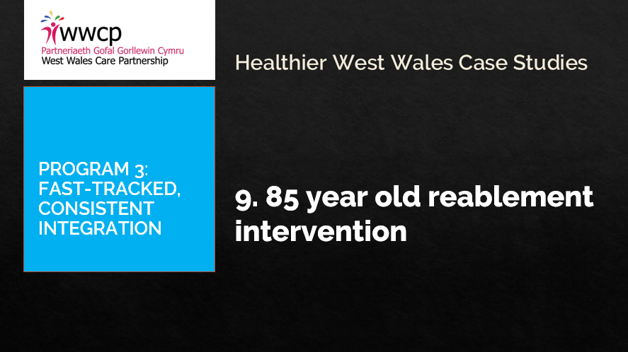 85 year old reablement intervention